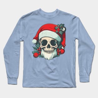 Santa Claus skull Long Sleeve T-Shirt